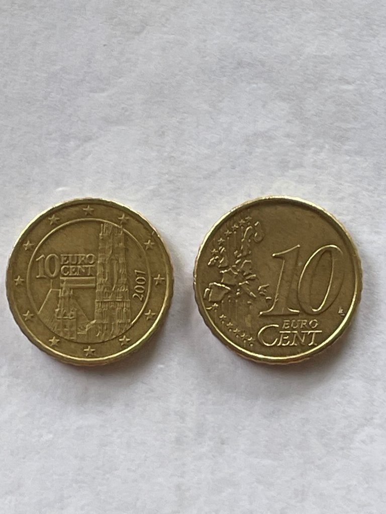 Oostenrijk munten van 10 cent van 2007 ,2002,, Postzegels en Munten, Munten | Europa | Euromunten, Ophalen of Verzenden, Oostenrijk