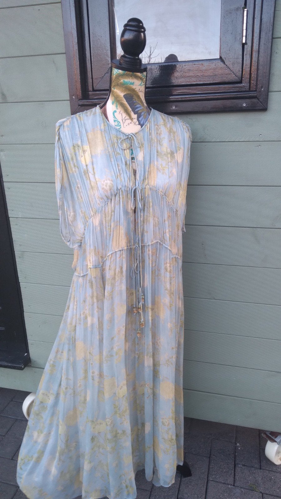 Zara midi jurk met bloemen print L, Overige kleuren, Zara, Maat 42/44 (L), Nieuw