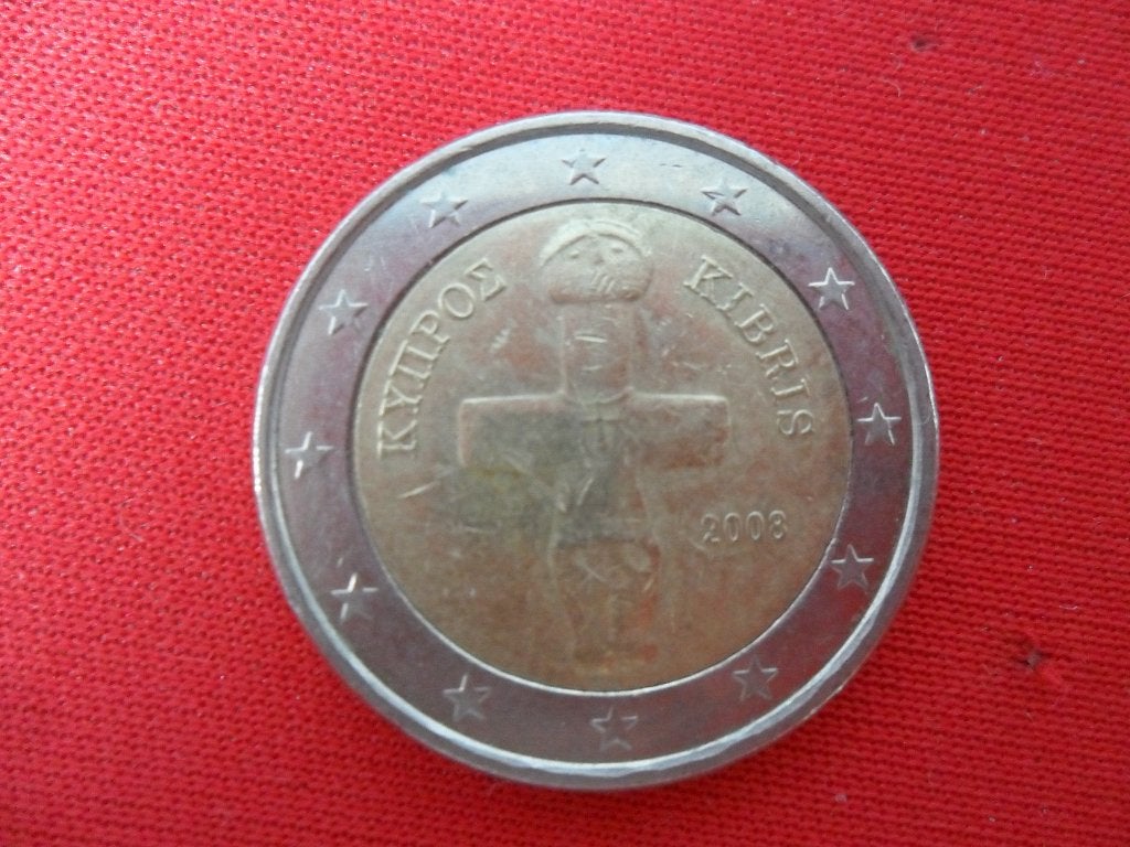 2 euro munt Cyprus jaar 2008, Ophalen of Verzenden, Cyprus, 2 euro, Losse munt