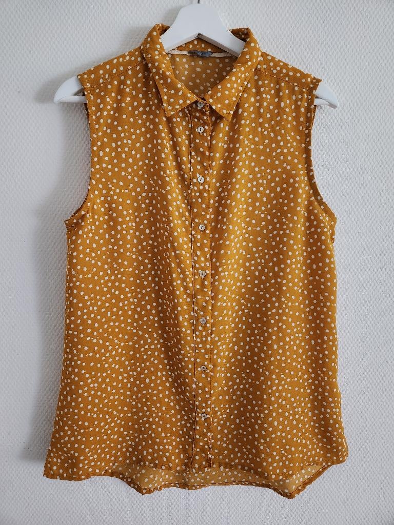 Blouse zonder mouwen met stippen Zeeman - 42, Kleding | Dames, Blouses en Tunieken, Zeeman, Ophalen of Verzenden, Zo goed als nieuw