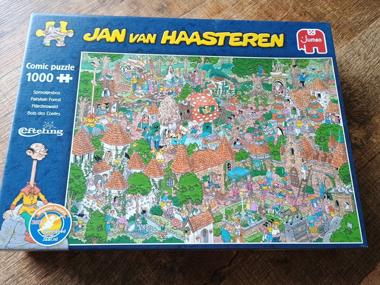 Efteling puzzel - Jan van Haasteren - compleet, Hobby en Vrije tijd, Denksport en Puzzels, Ophalen of Verzenden, 500 t/m 1500 stukjes