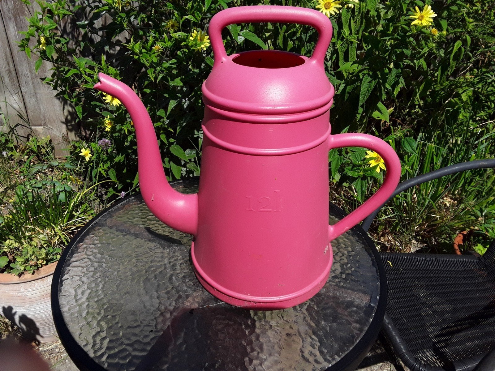 Roze gieter koffiekan 12 liter, Ophalen, Gebruikt, Kunststof