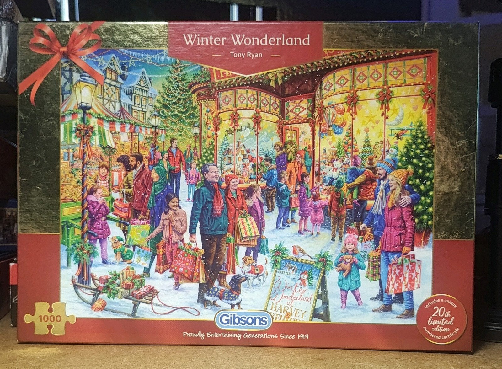 Gibsons puzzel 1000 stukjes Winter Wonderland, Ophalen of Verzenden, 500 t/m 1500 stukjes, Zo goed als nieuw, Legpuzzel