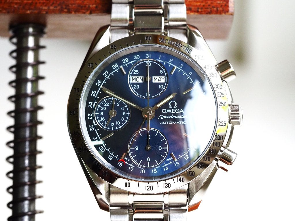 Omega Speedmaster Triple Date 3521.80 Volledig Geserviced, Staal, Staal, Jakob-Stämpfli-Strasse 96 2502 Biel, Polshorloge