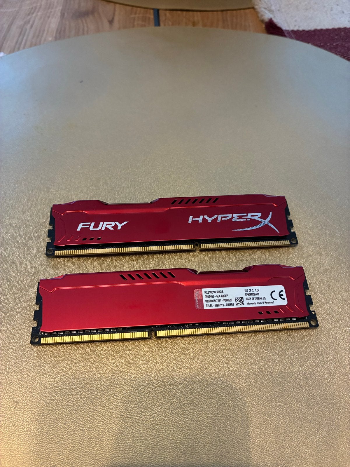 Kingston HyperX Fury 8GB (2x4GB) DDR3 1866MHz RAM Rood, Computers en Software, Gebruikt, 8 GB, DDR3, Ophalen of Verzenden