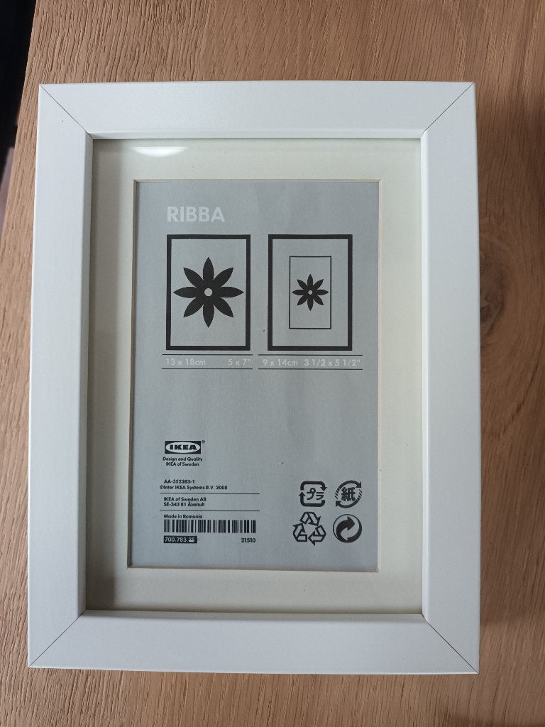 Witte fotolijst lijst ikea ribba wit 13x18 cm 9x14 lijstje, Gebruikt, Ophalen of Verzenden, Fotolijst, 20 cm