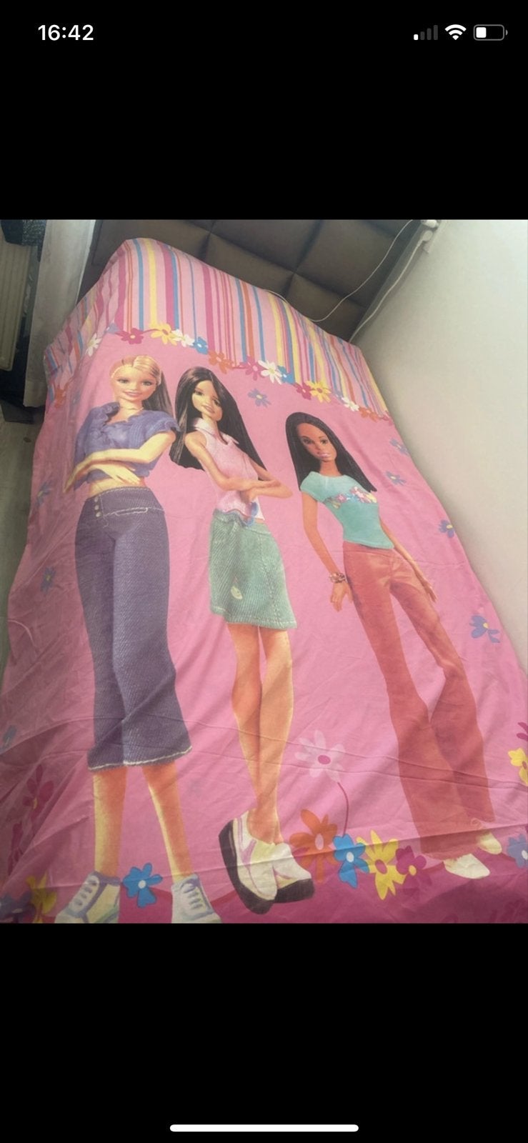 Barbie Dekbedovertrek Eenpersoonsbed Roze, Gebruikt, Overige merken, Meisje, Ophalen of Verzenden