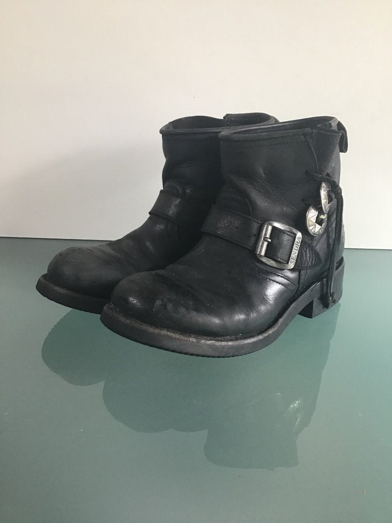 Sendra 37 zwart | leren bikerboots | Gratis verzenden, Sendra, Verzenden, Zwart, Lage of Enkellaarzen