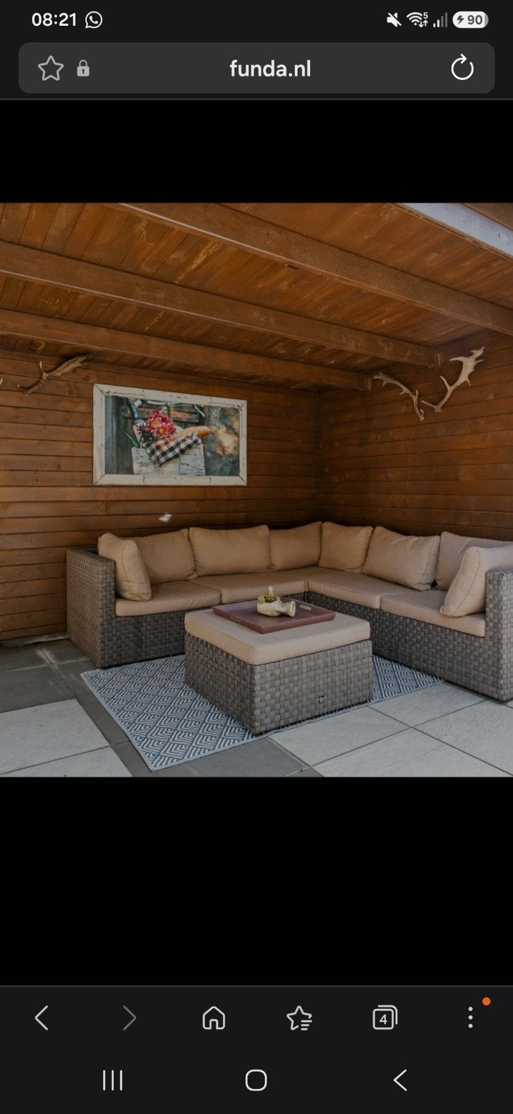 loungeset van Intratuin 240x240. zeer nette staat., Tuin en Terras, 5 zitplaatsen, Hocker, Ophalen of Verzenden, Zo goed als nieuw