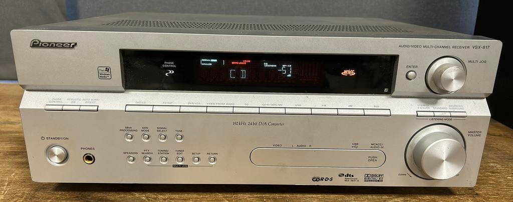 Pioneer VSX-817 versterker, Audio, Tv en Foto, Versterkers en Receivers, Ophalen of Verzenden, Zo goed als nieuw, 120 watt of meer