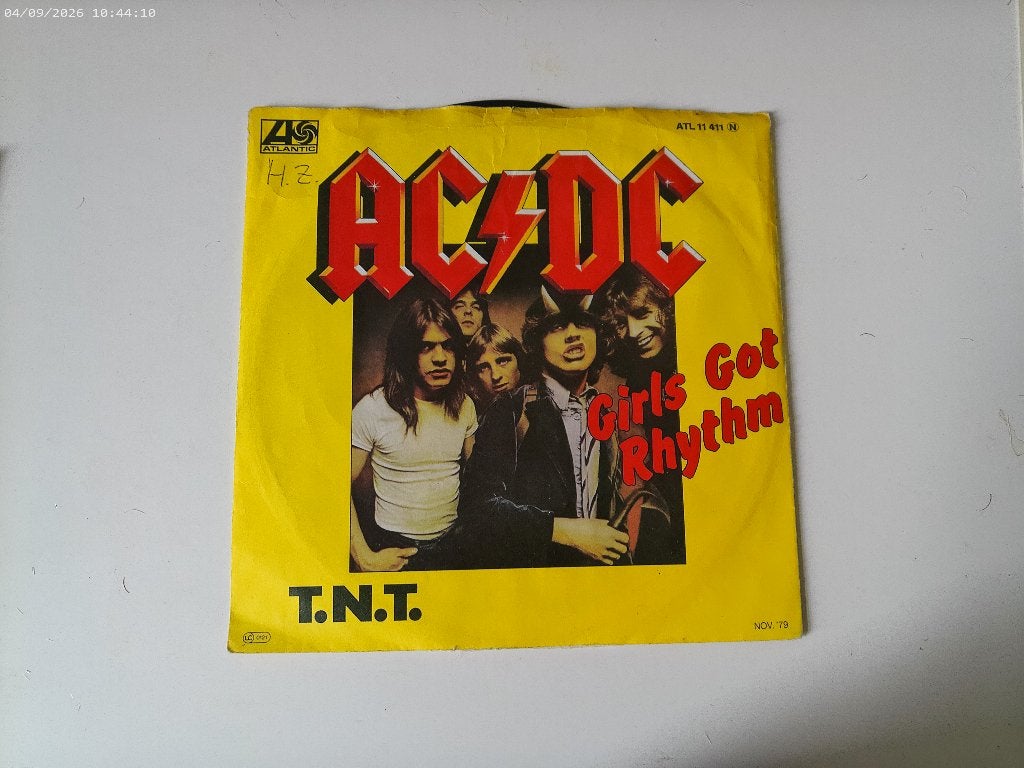 AC/DC - Girls got Rhythm / TNT, Gebruikt, Fotohoes, 7 inch, Ophalen of Verzenden