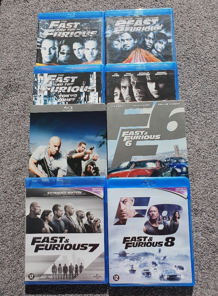 Fast & Furious 1 t/m 8 (10 disc), Ophalen of Verzenden, Zo goed als nieuw, Actie