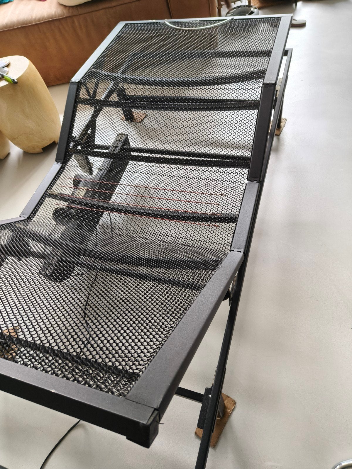 Electrisch verstelbare bedonderstel 2x BOSS DUO - 90x200 cm, Ophalen, 90 cm, Eenpersoons, Zwart