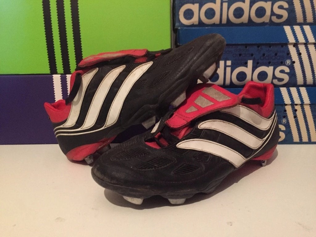 adidas predator precision black/white leather size 10 9,5 44, Gebruikt, Maat XS of kleiner, Schoenen, Ophalen of Verzenden