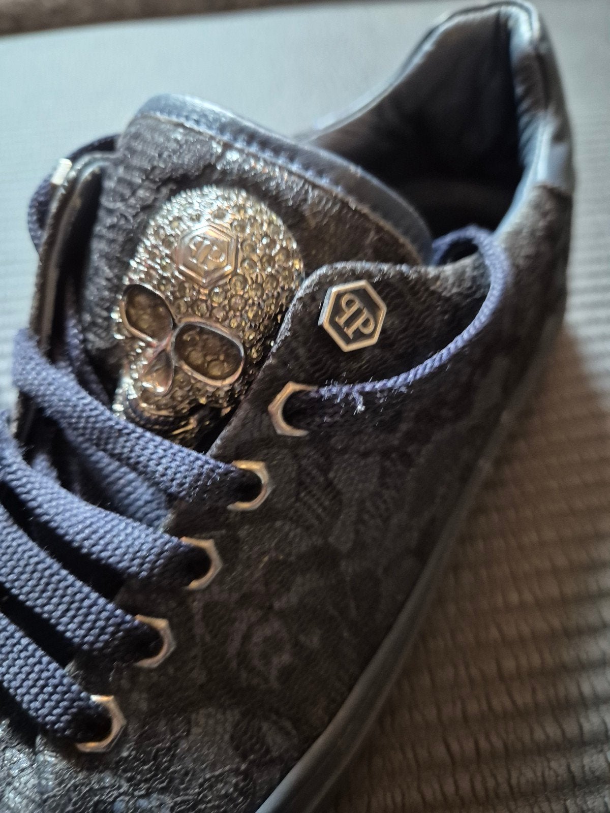 origineel Philipp  plein 39, Ophalen of Verzenden, Zo goed als nieuw, Blauw, Sneakers of Gympen