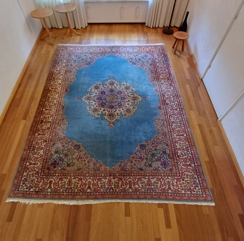Prachtig Perzisch tapijt, 375 x 270 cm, met klassiek patroon, Ophalen, Gebruikt, 200 cm of meer, 200 cm of meer