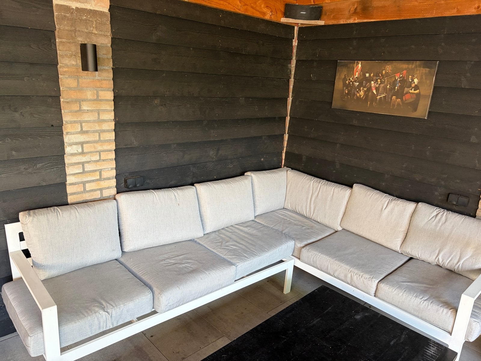 Comfortabele loungeset met kussens, Tuin en Terras, Tuinsets en Loungesets, Ophalen, Gebruikt, Meer dan 8 zitplaatsen, Aluminium
