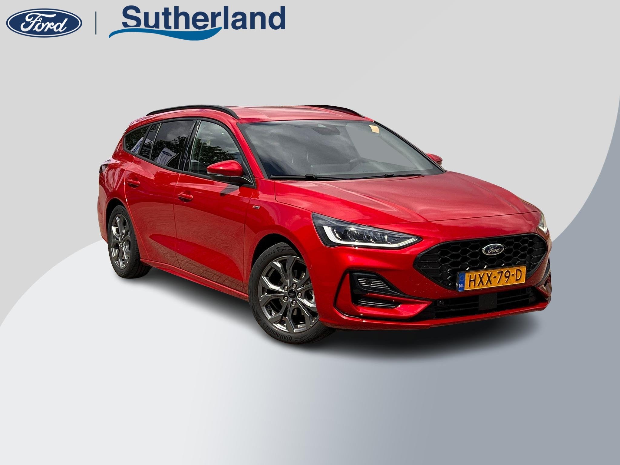 Ford Focus Wagon 1.0 EcoBoost Hybrid ST Line 155pk | Winterp, Stof, Gebruikt, 1404 kg, Origineel Nederlands