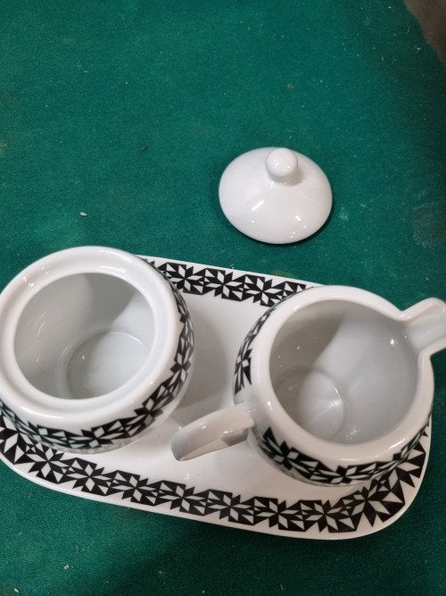 roomstel wit met zwart, Ophalen of Verzenden