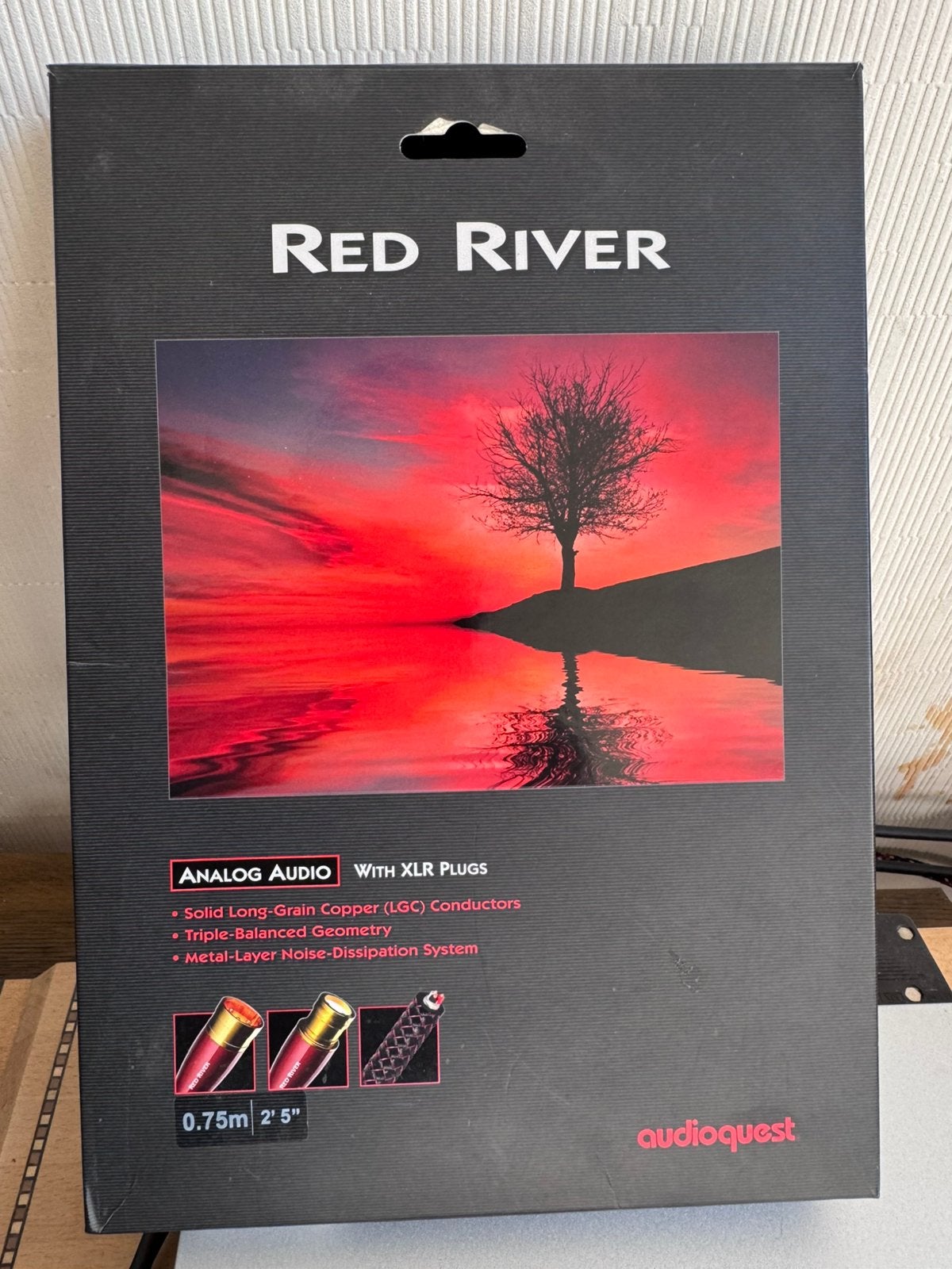 Audioquest Red River XLR 0,75 mtr, Ophalen of Verzenden, Zo goed als nieuw, Minder dan 2 meter, Interlink-kabel