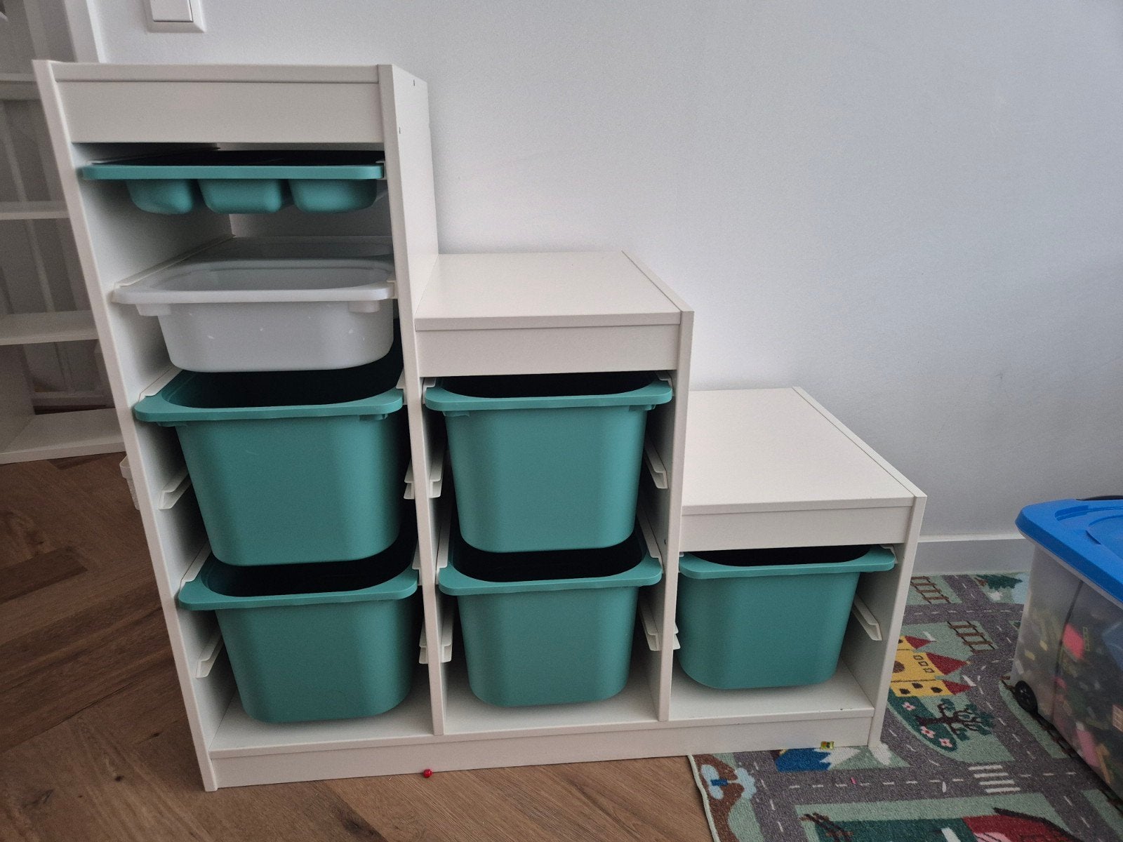 IKEA Trofast Opbergkast met Bakken - Turquoise, Ophalen, Kast, Zo goed als nieuw, 75 tot 100 cm