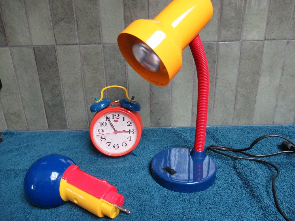 Vintage retro Memphis style jaren 80 wekker en lampen, Ophalen of Verzenden, Huis en Inrichting