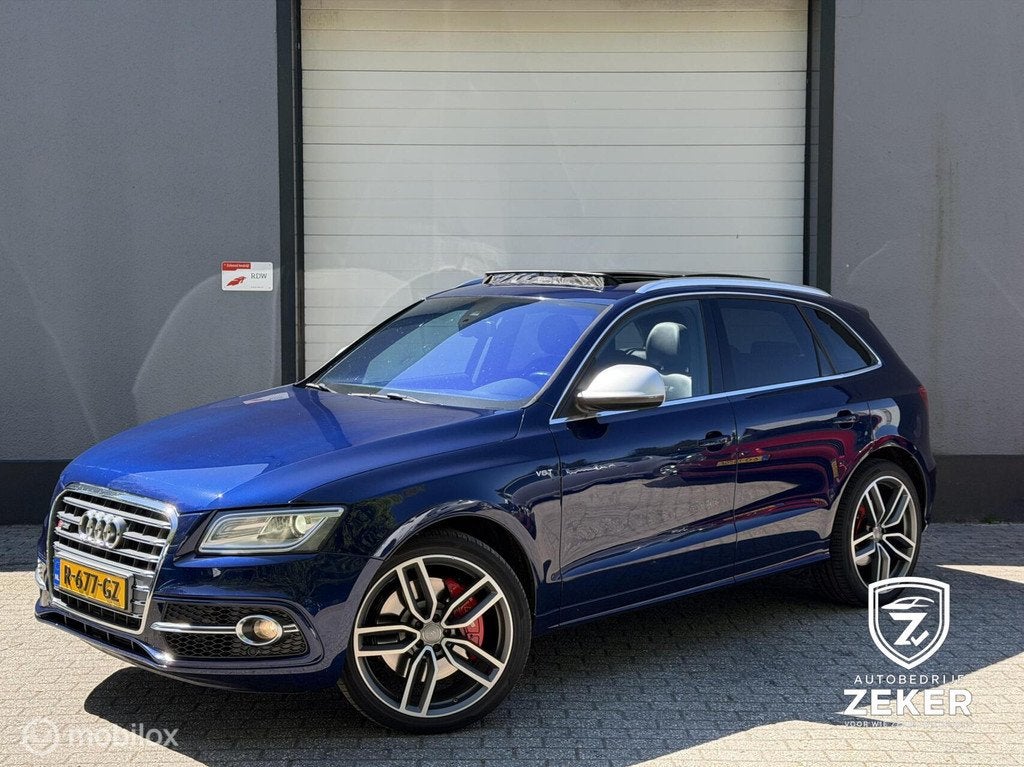Audi SQ5 3.0 TDI SQ5 Quattro / Pano /Leer /Keyless/ Trekhaak, Auto's, Audi, Euro 5, 15 km/l, Gebruikt, Blauw