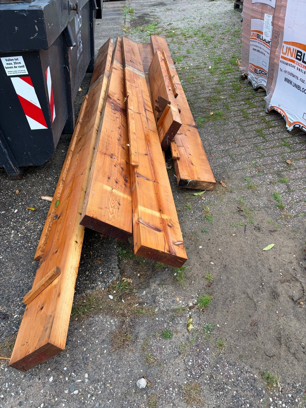 Gebruikte houten balken - Diverse lengtes, Ophalen, Gebruikt, Balk, Vuren