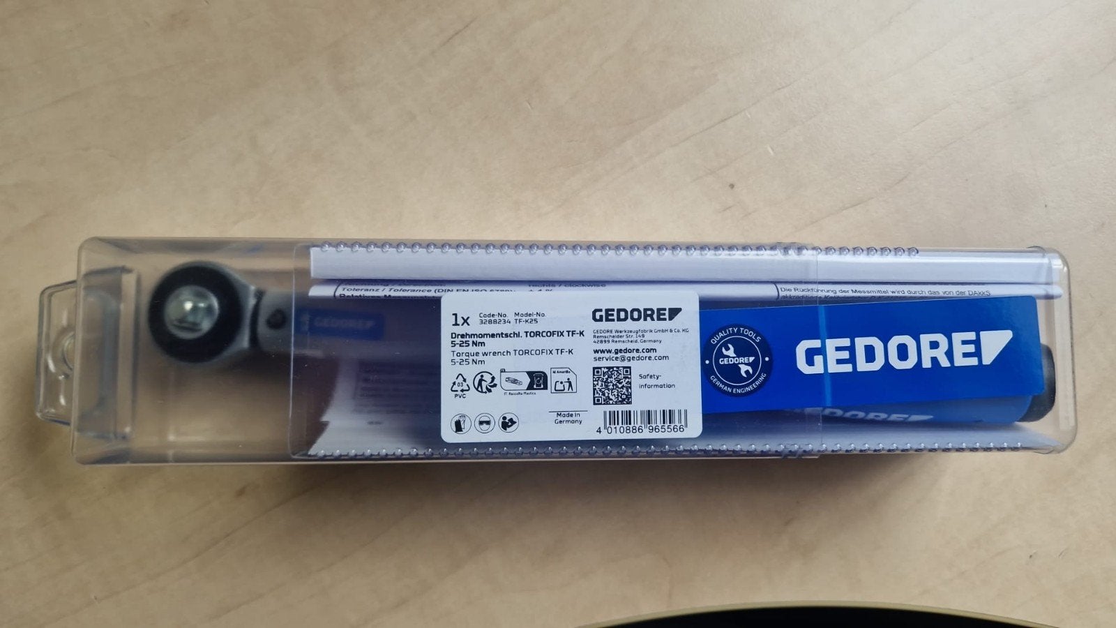 Gedore TF-K25 momentsleutel 5-25Nm 1/4", Ophalen of Verzenden, Nieuw