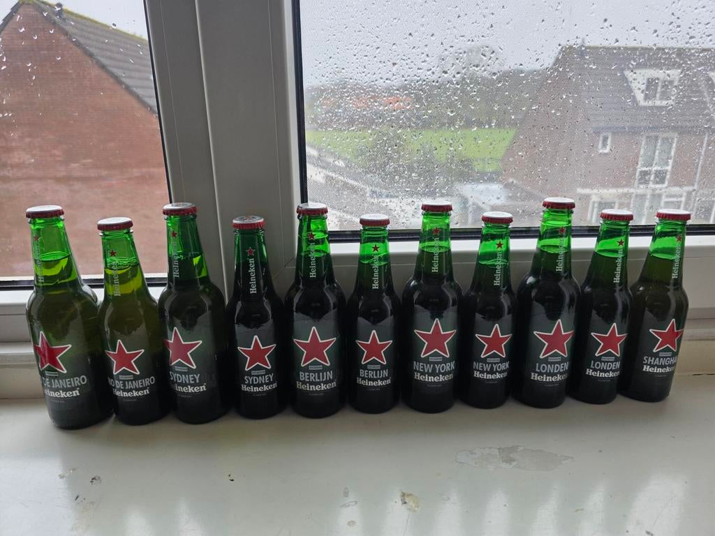 Heineken grote en kleine fles, Verzamelen, Biermerken, Ophalen of Verzenden, Flesje(s), Heineken