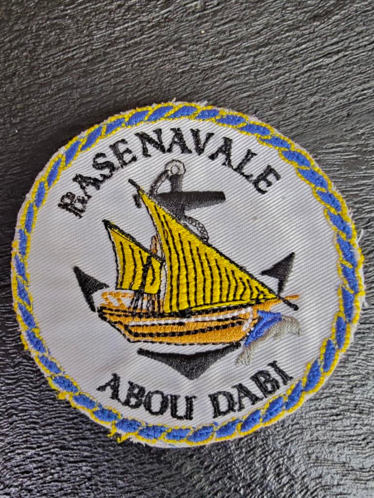 Patch BASE NAVALE ABU DHABI Marine Nationale France ORIGINAL, Ophalen of Verzenden, Marine, Nederland, Embleem of Badge