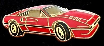 Ferrari type 308 rood epoxy, Verzenden, Nieuw, Transport, Speldje of Pin