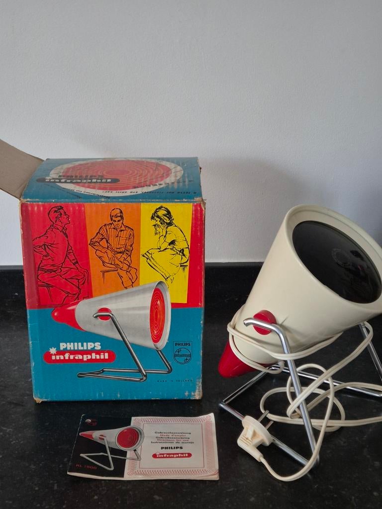 Vintage Philips warmtelamp, Ophalen of Verzenden, Gebruikt, Overige typen
