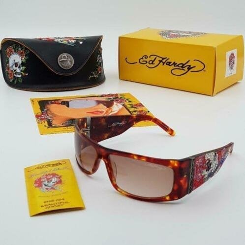 Zonnebril Ed Hardy EHS-004 63-12-120 Tortoise - Beautiful Gh, Overige merken, Zonnebril, Overige kleuren, Nieuw