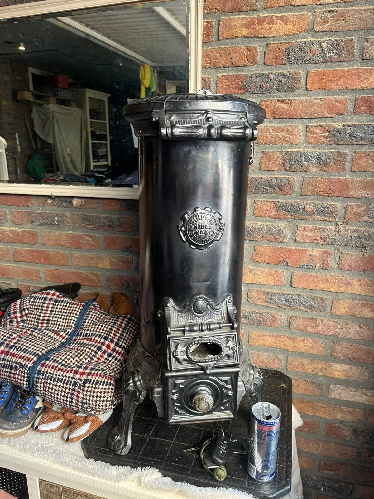 Potkacheltje, Gebruikt, Ophalen of Verzenden, Vrijstaand, Hout
