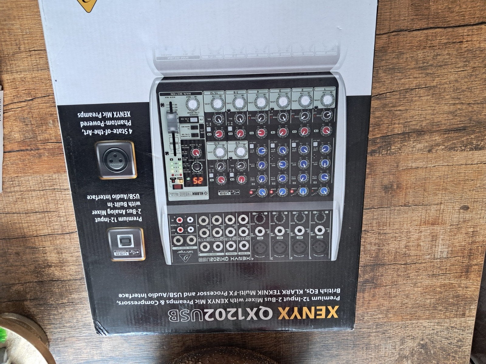 Behringer Xenyx QX1202USB Mixer met effecten en USB, Ophalen of Verzenden, Zo goed als nieuw, 10 tot 20 kanalen, Microfooningang