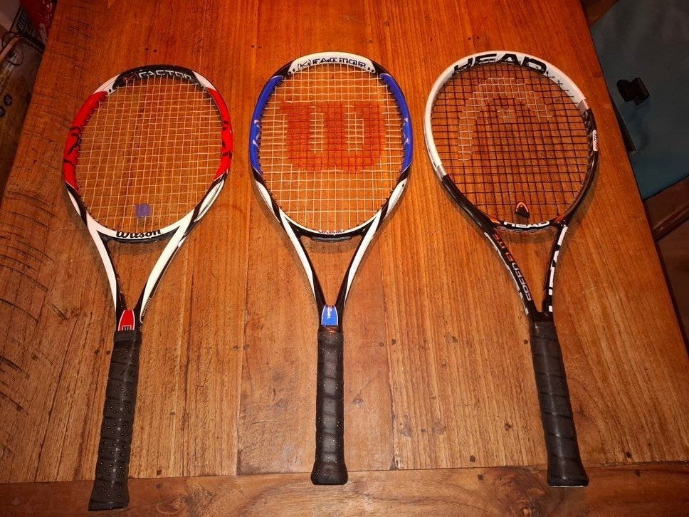 Tennisrackets: Wilson K Factor, Wilson Pro Six, Head Speed E, L2, Gebruikt, Ophalen of Verzenden, Wilson