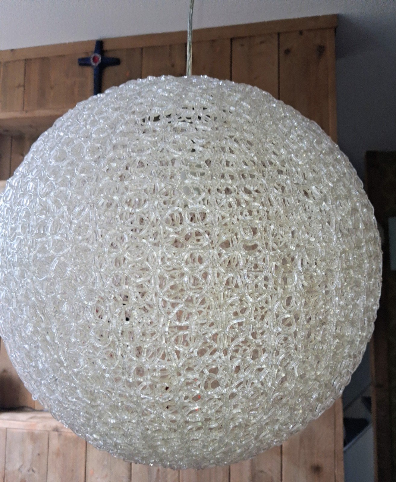 Rotaflex Spaghetti bollamp 40 ø Space age 60-70 kunststof, Gebruikt, Vintage, Retro, Modern, Metaal, E27 (groot)
