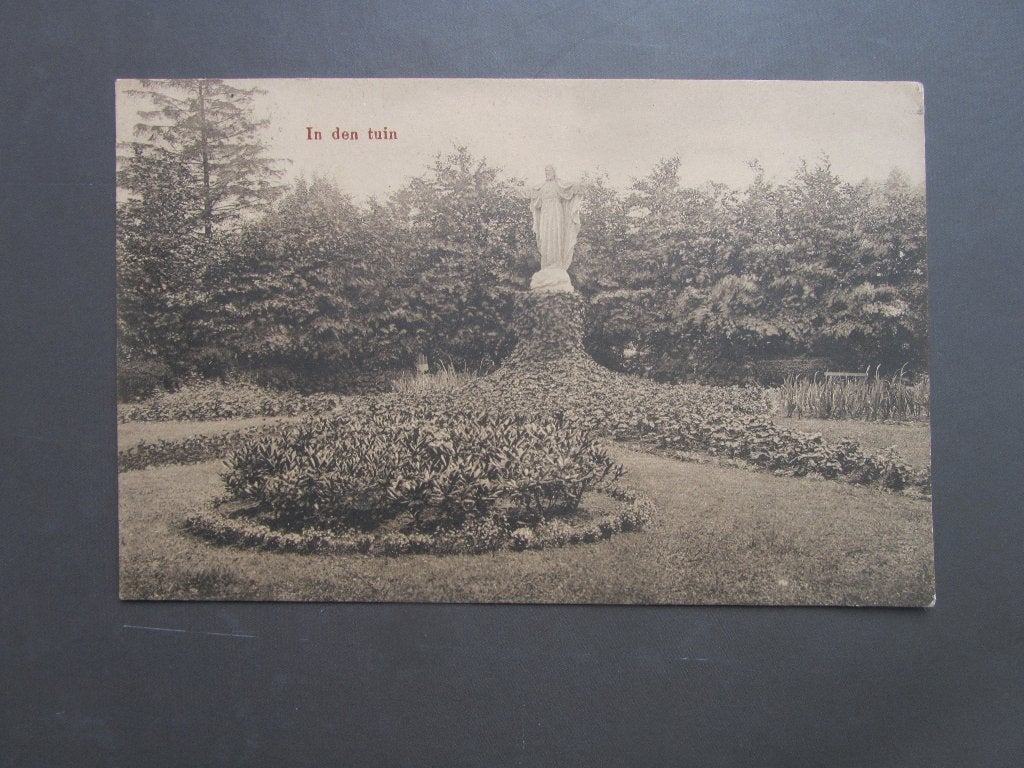 Oudenbosch Pensionaat St. Louis tuin, Verzamelen, Ansichtkaarten | Nederland, Ophalen of Verzenden, Voor 1920, Noord-Brabant