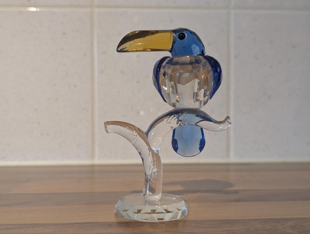 Toekan Kristalbeeldje - Blauw en Geel, Ophalen, Nieuw, Vogel, Beeldje of Figuurtje