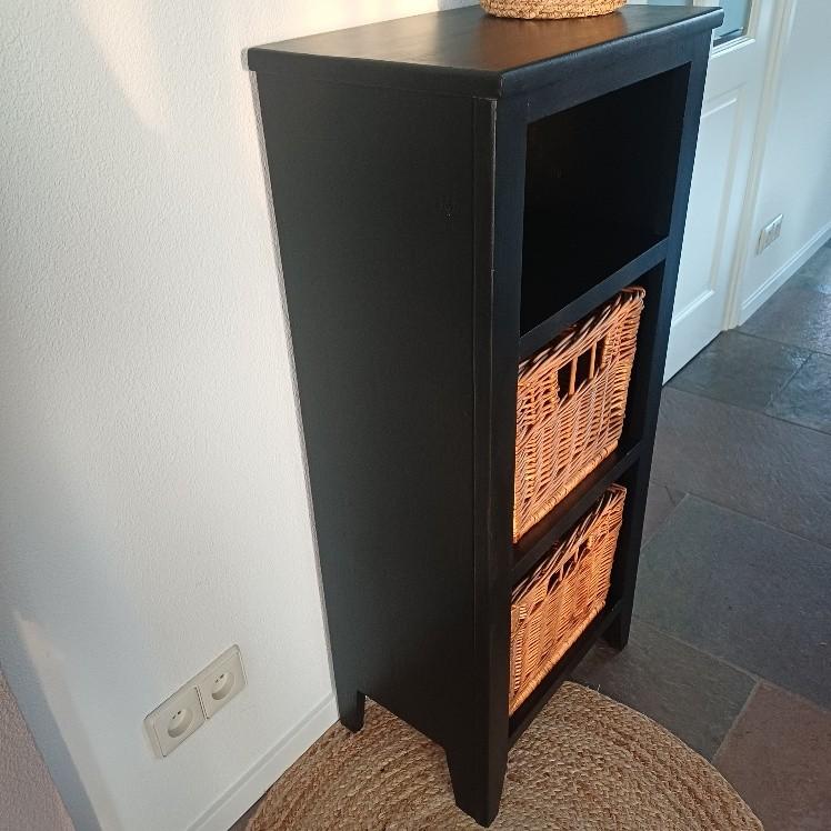 leuk kastje met rotan manden, Huis en Inrichting, Kasten | Ladekasten, Ophalen, 1 of 2 laden, 50 tot 100 cm, Minder dan 100 cm