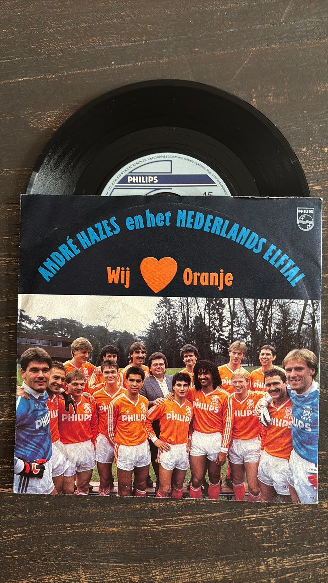 Andre Hazes en het Nederlands elftal, Cd's en Dvd's, Vinyl Singles, Ophalen of Verzenden, Zo goed als nieuw, Nederlandstalig