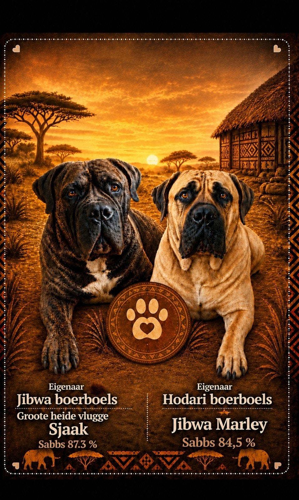 SABBS boerboel pup teefje, Overige rassen, 8 tot 15 weken, Teef, CDV (hondenziekte)