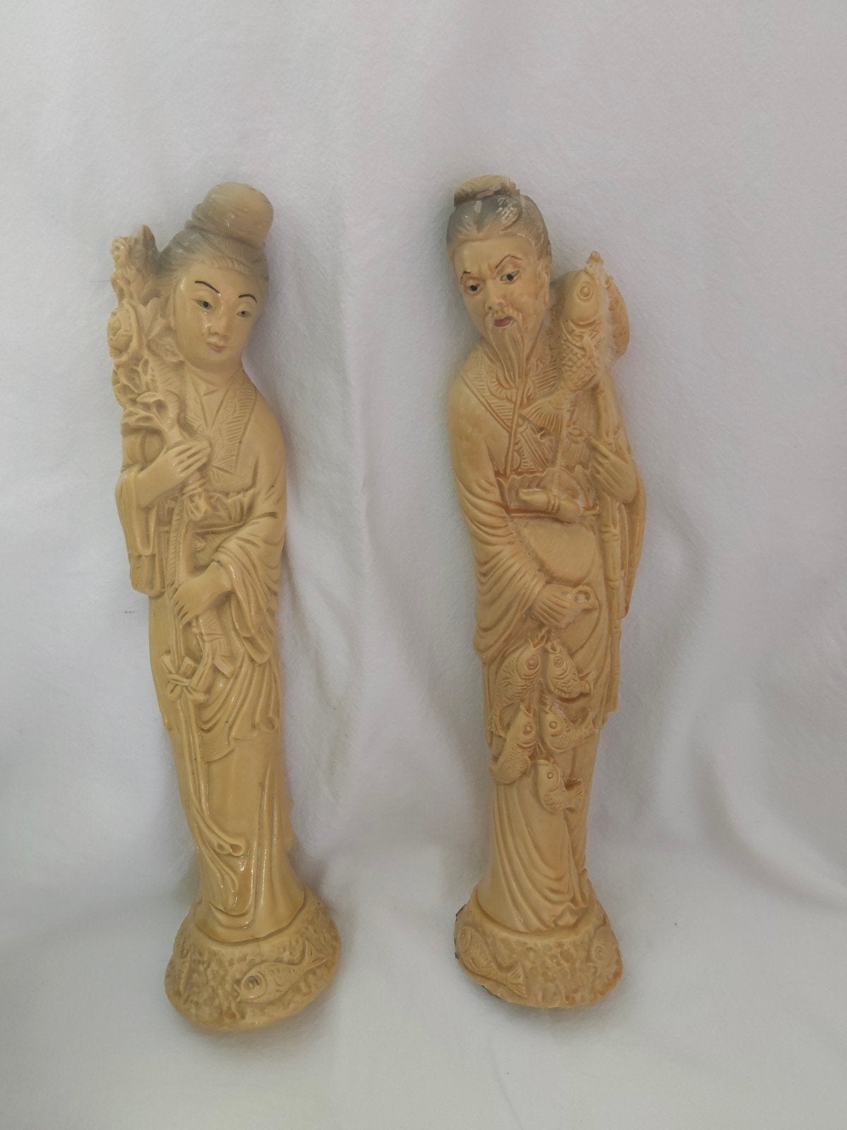 Prachtige set van 2 grote decoratieve chinese beelden – 30 c, Ophalen of Verzenden, Gebruikt, Mens
