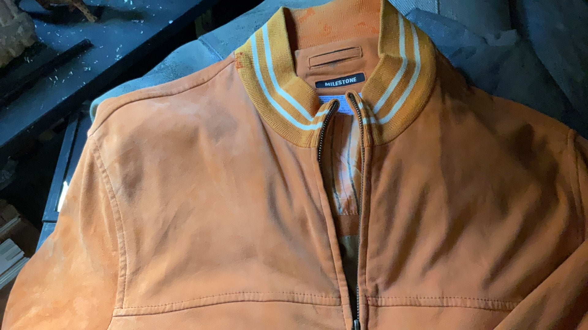 VINTAGE JACK MAAT L. MILESTONE, Ophalen, Gedragen, Maat 52/54 (L), Oranje