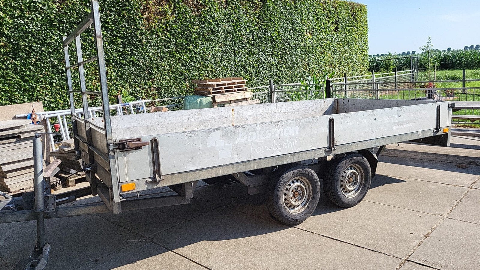 Aanhanger Tandemasser 1.90 x 4 meter eurotrailer, Auto diversen, Aanhangers en Bagagewagens, Ophalen