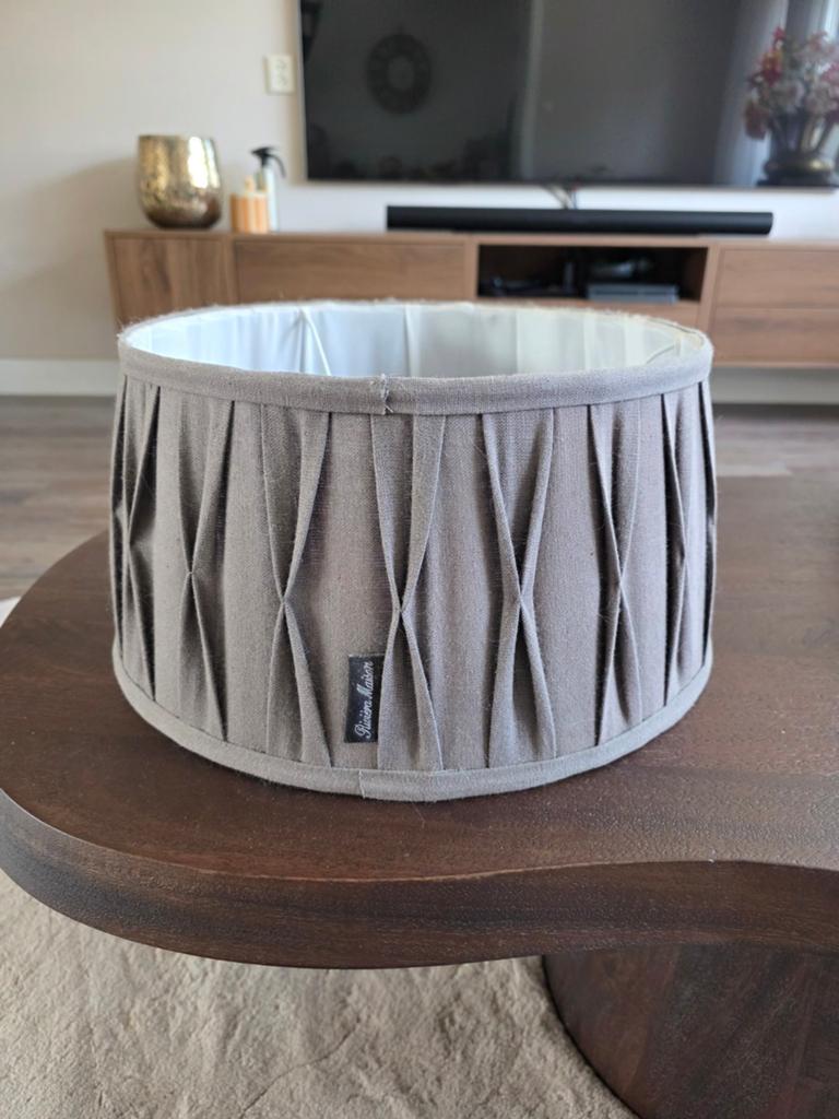 Geplooide lampenkap Riviera maison, Ophalen of Verzenden, Zo goed als nieuw, Rond, Minder dan 25 cm
