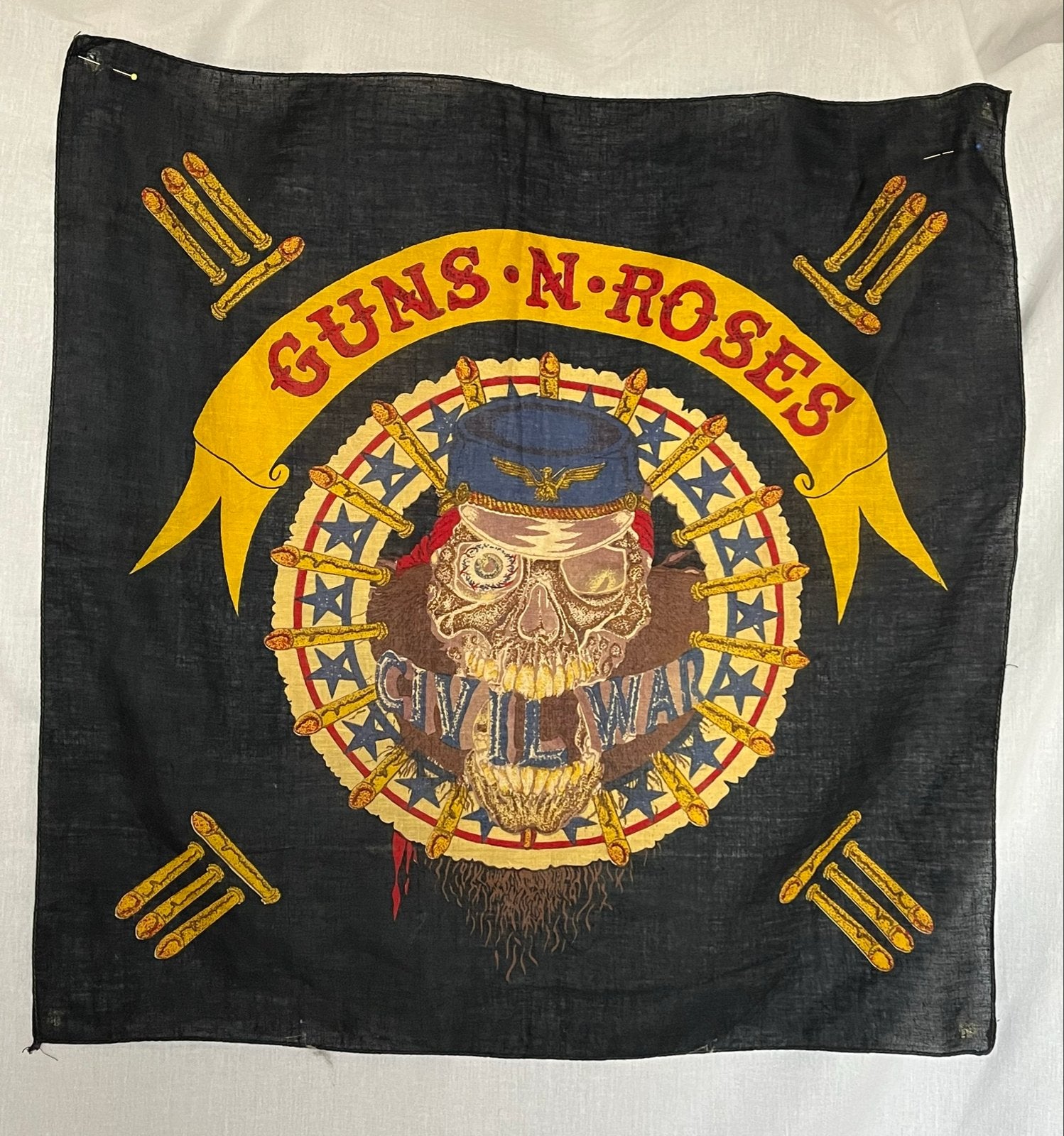 Guns N' Roses Civil War Bandana - Vintage Muziek Merchandise, Ophalen of Verzenden, Gebruikt, Kleding