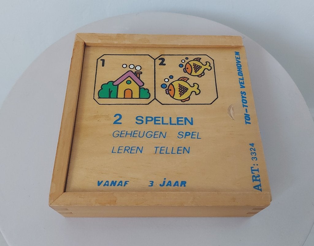 Houten memoryspel van Toi-Toys, Ophalen of Verzenden, Zo goed als nieuw, Overige typen