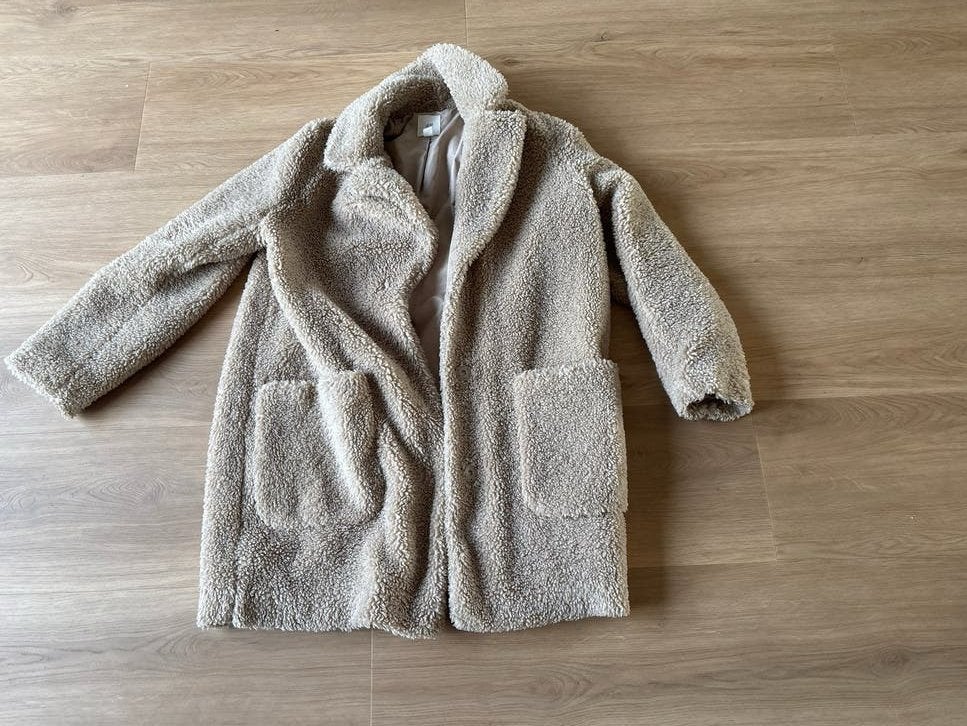 Teddy jas beige maat XS, Ophalen of Verzenden, Gedragen, Maat 34 (XS) of kleiner, Beige